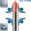 4F AlTiN до 58 HRC (обратный радиус)