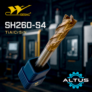 Фреза кінцева твердосплавна GESAC SH260-S4-20-50-H D20&times;50&times;100-4F 30&ndash;60 HRC 14956