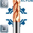 4F AlTiN до 58 HRC (плоский торец)