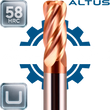4F AlTiN до 58 HRC (угловой радиус)