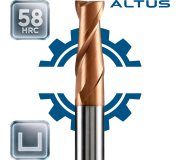 Твердосплавні монолітні шпонкові фрези ALTUS 2F AlTiN до 58 HRC