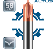 Твердосплавні фрези зі зворотним радіусом ALTUS 4F AlTiN до 58 HRC