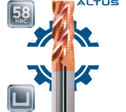 Твердосплавні монолітні чорнові (обдирні) фрези ALTUS 4F AlTiN до 58 HRC