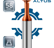 Твердосплавные фрезы ALTUS «ласточкин хвост» AlTiN до 58 HRC