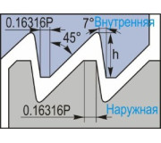 Американський упорний профіль 45° ABUT