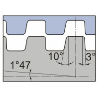 22NR5BUT75 DM215 твердосплавна різьбова пластина, API Buttress 5B
